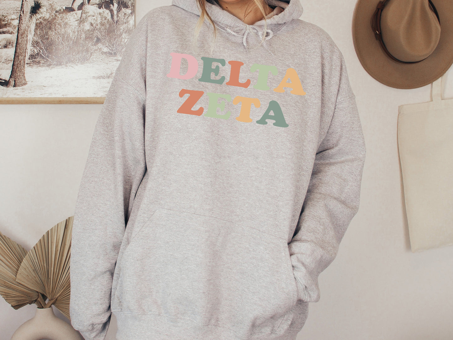 Delta Zeta Bright and Proud Sorority Hoodie _ 427g