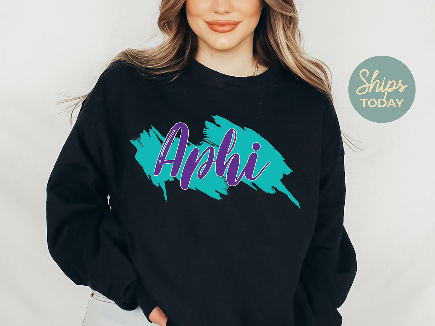 Alpha Phi Paint Party Sorority Sweatshirt _ 4477g