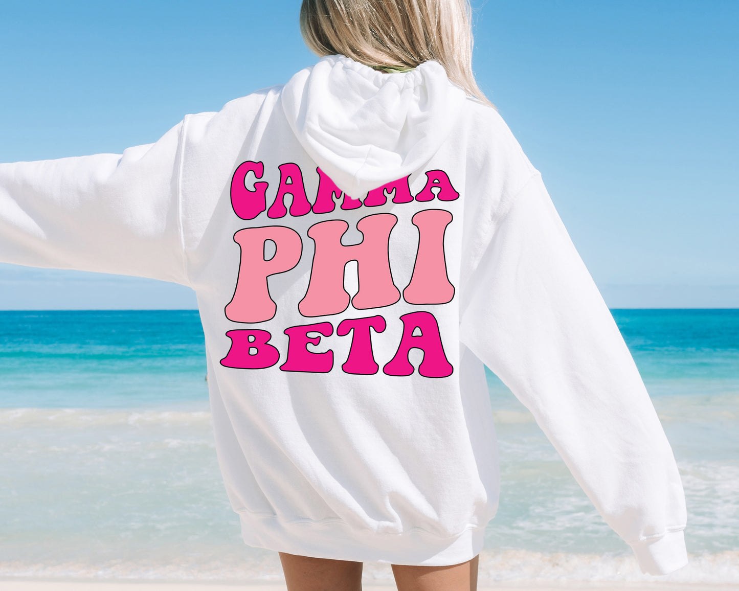 Gamma Phi Beta Shades of Pink Sorority Hoodie _ 32986g
