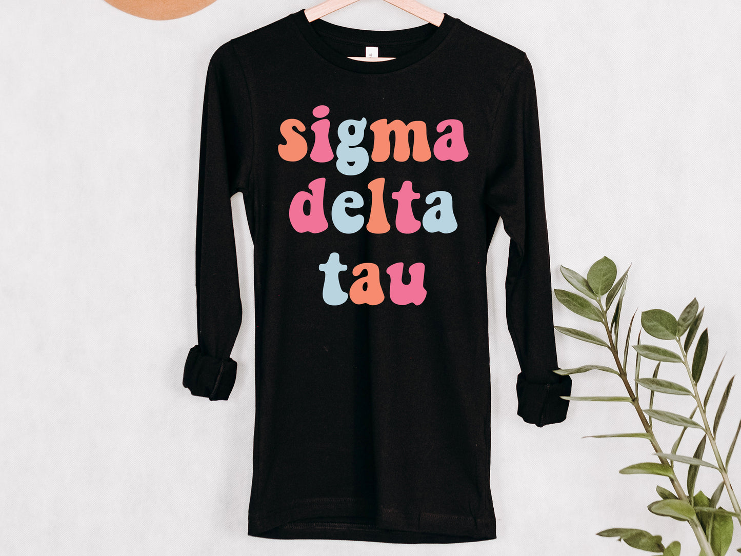Sigma Delta Tau Vividly Vibrant Sorority Long Sleeve T-shirt _ 3170g