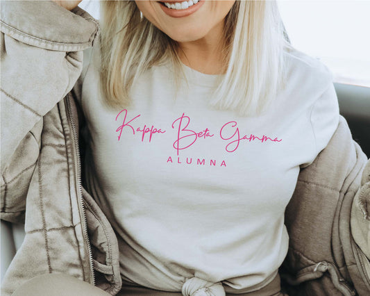 Kappa Beta Gamma Vintage Alumna Sorority T-shirt _ 3499g