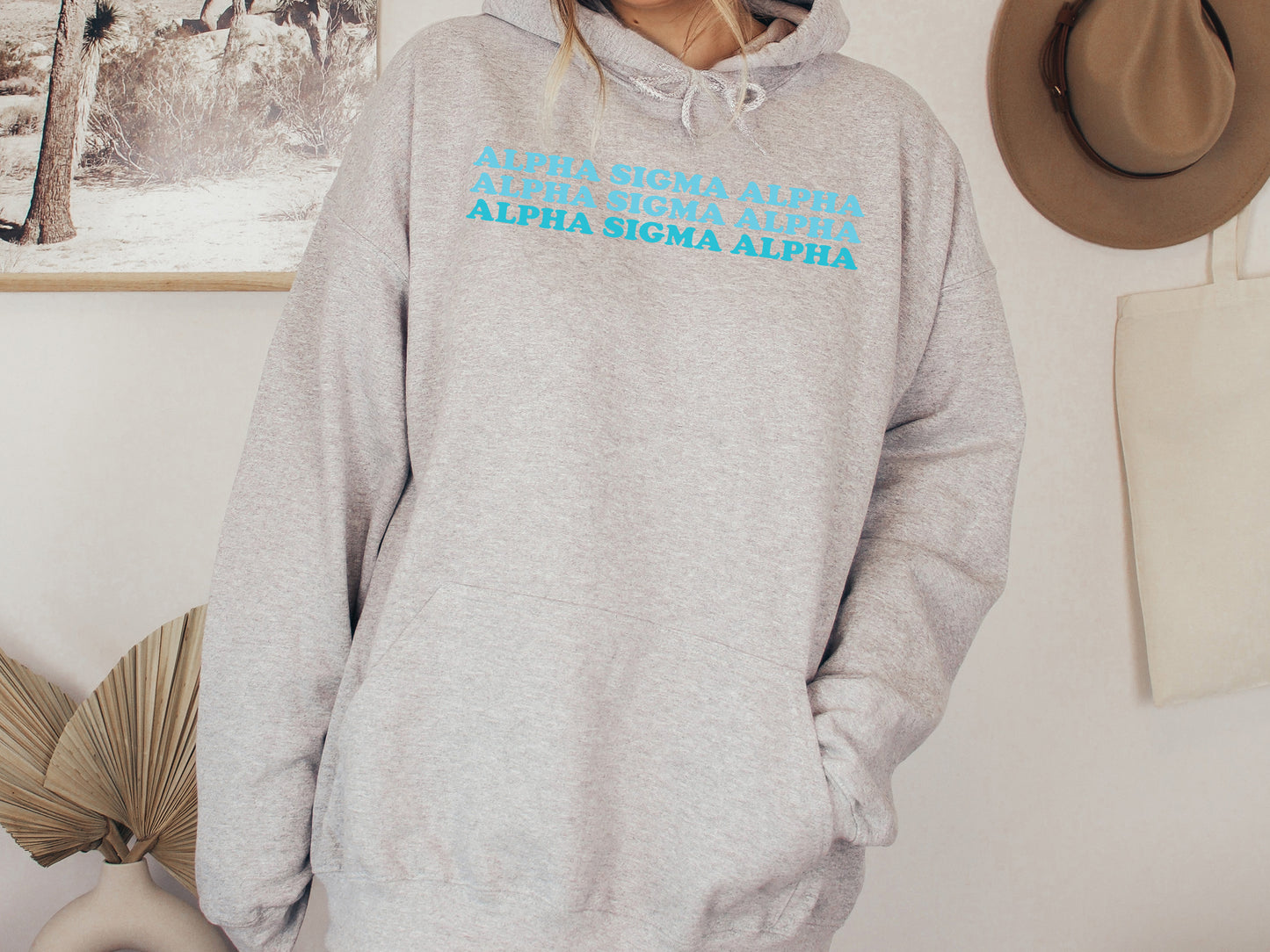 Alpha Sigma Alpha Touch of Blue Sorority Hoodie _ 2583g