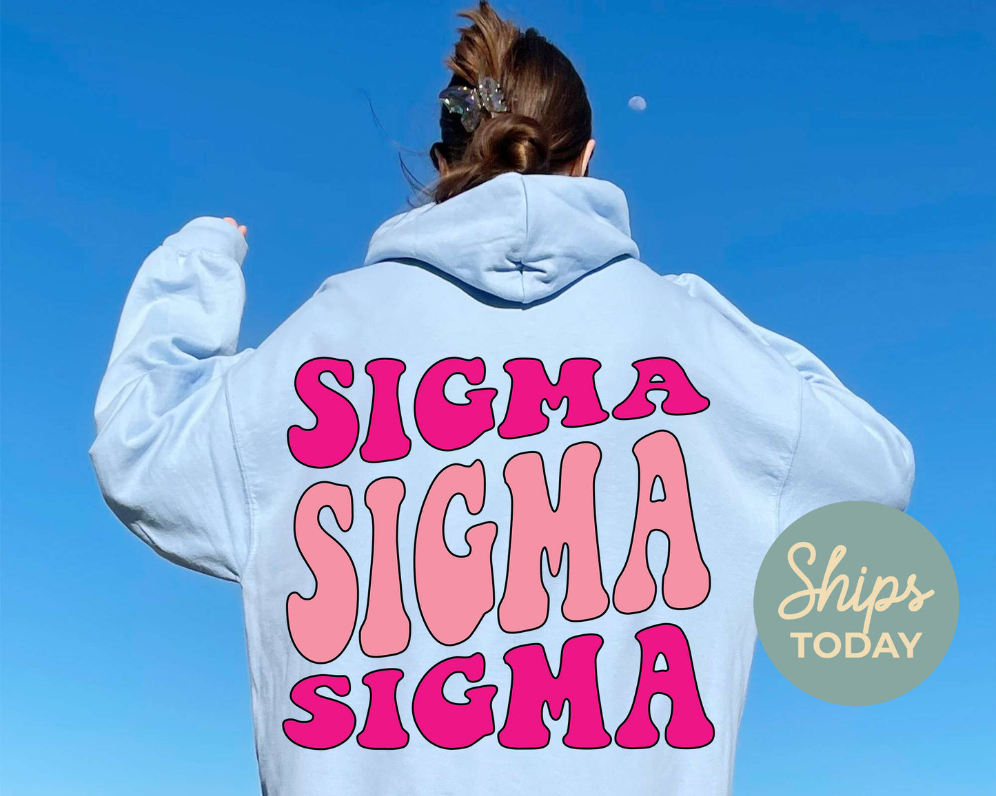 Sigma Sigma Sigma Shades of Pink Sorority Hoodie _ 32995g