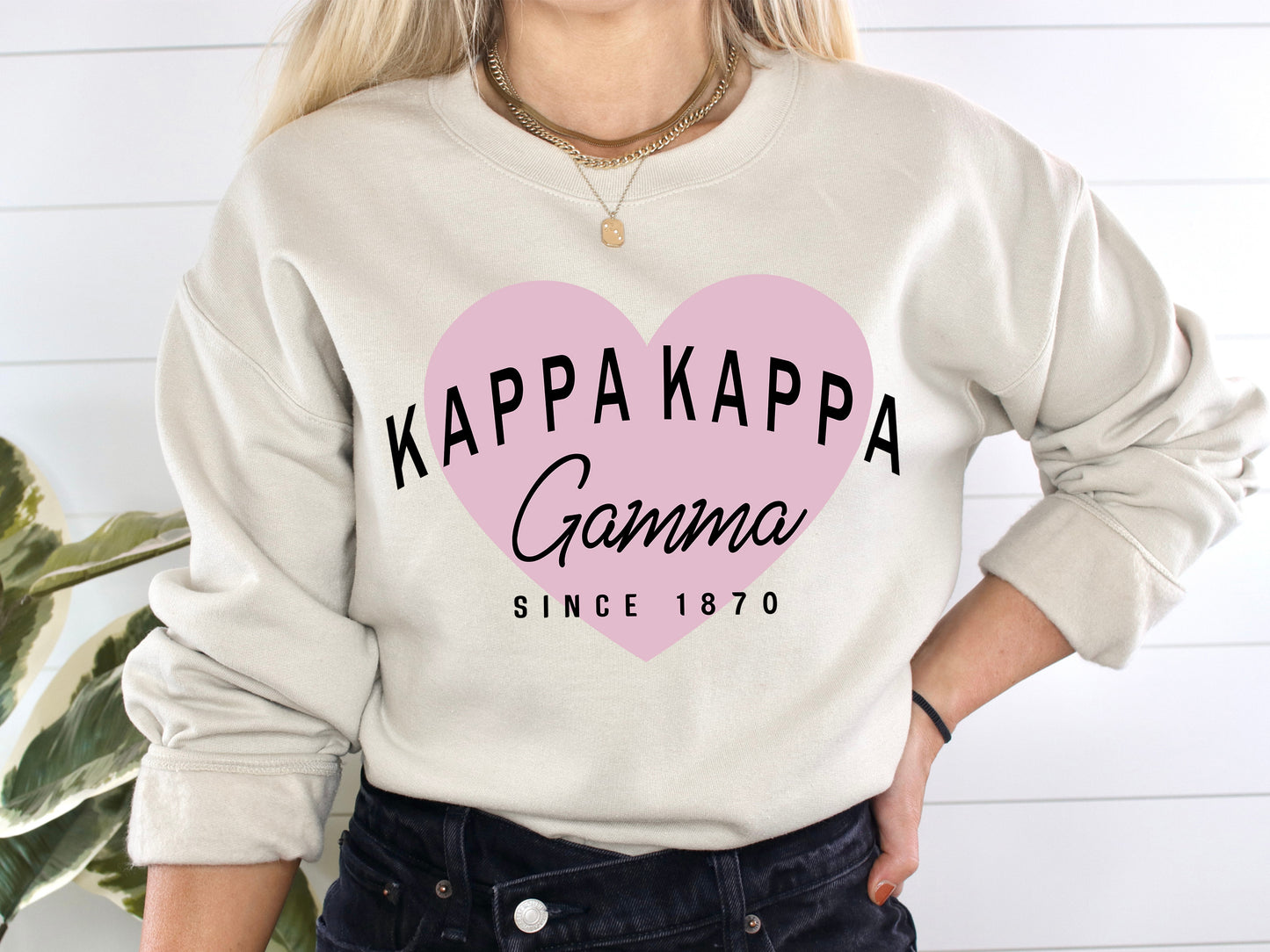 Kappa Kappa Gamma Pretty in Pink Sorority Sweatshirt _ 457g