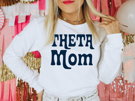 Kappa Alpha Theta Got it from my Mom Sorority Long Sleeve T-shirt _ 3086g