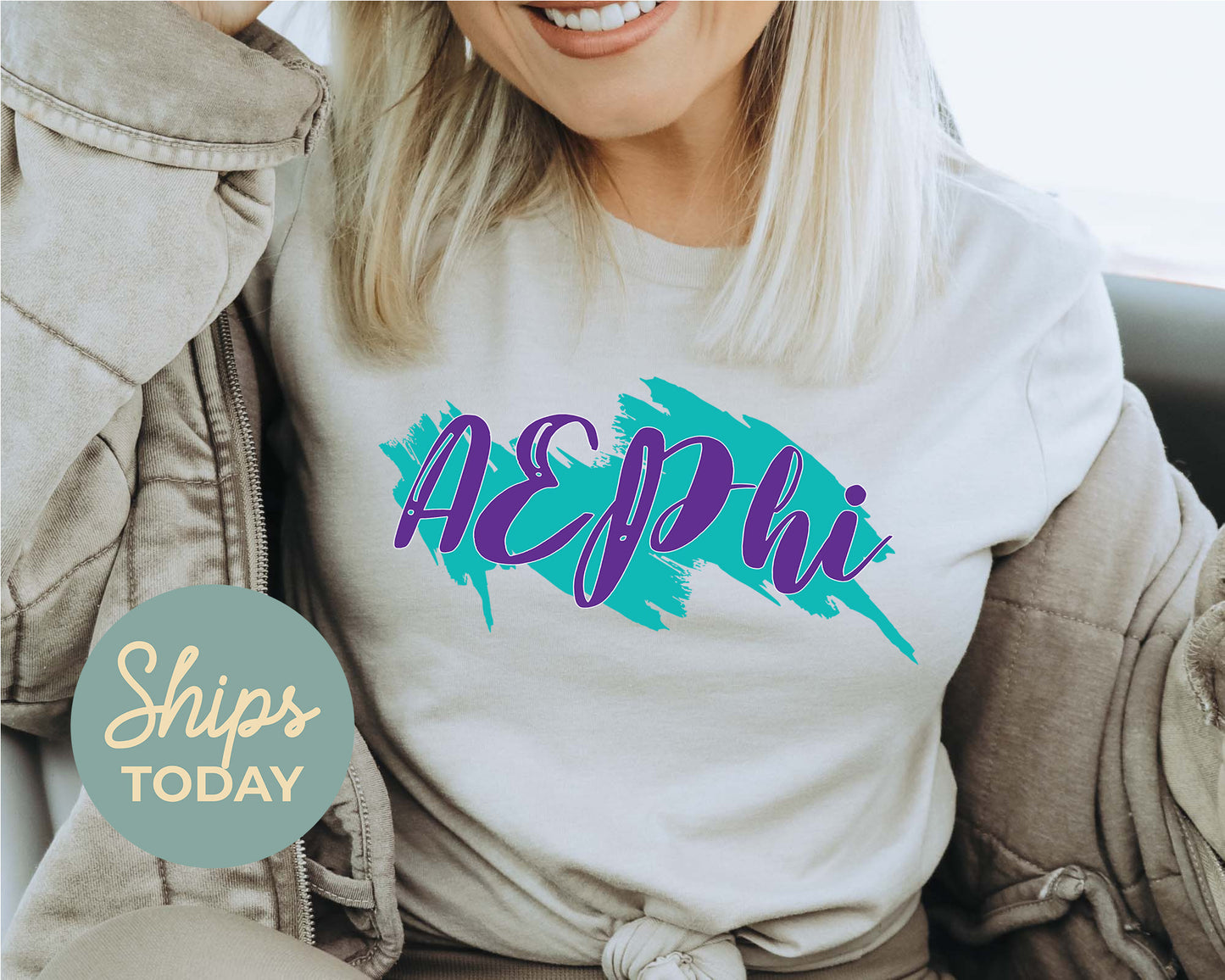 Alpha Epsilon Phi Paint Party Sorority T-shirt _ 4474g