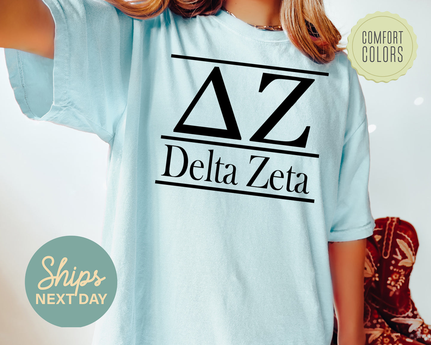 Delta Zeta Bold Statement Comfort Colors Sorority T-shirt _ 297g