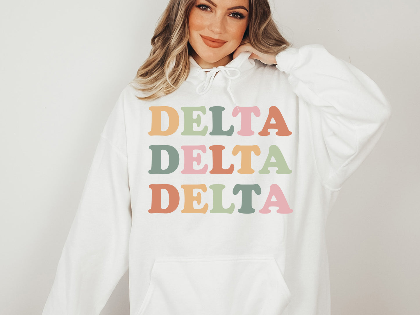 Delta Delta Delta Bright and Proud Sorority Hoodie _ 424g