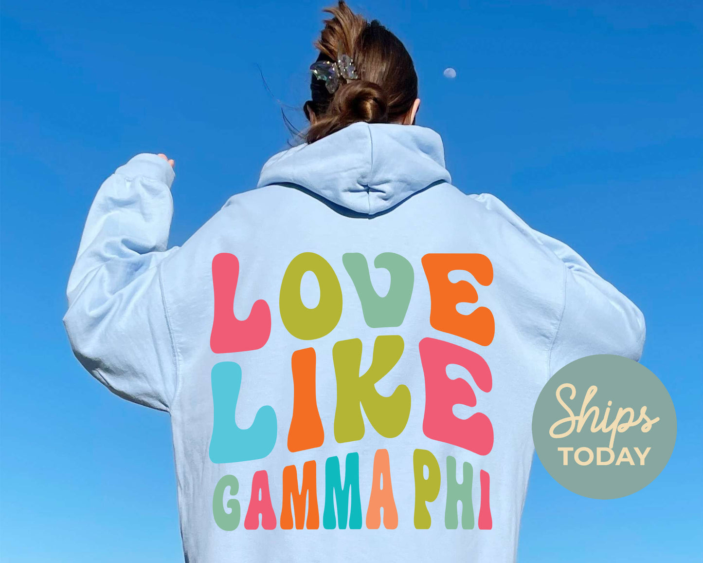 Gamma Phi Beta Blissful and Vibrant Sorority Hoodie _ 33168g