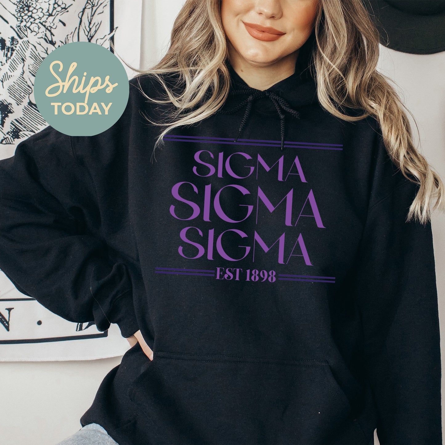 Sigma Sigma Sigma Greek Harmony Sorority Hoodie _ 34987g