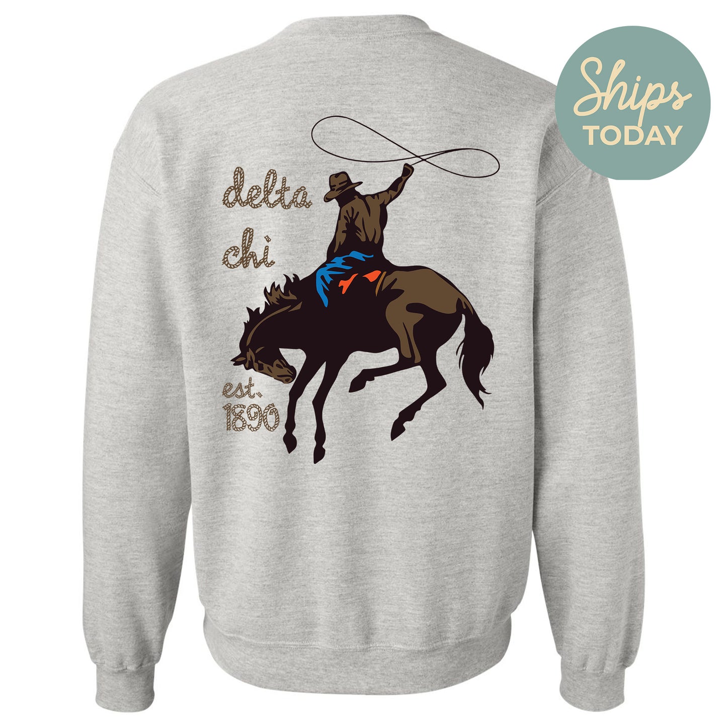 Delta Chi Cowboy Fraternity Sweatshirt _ 31186g