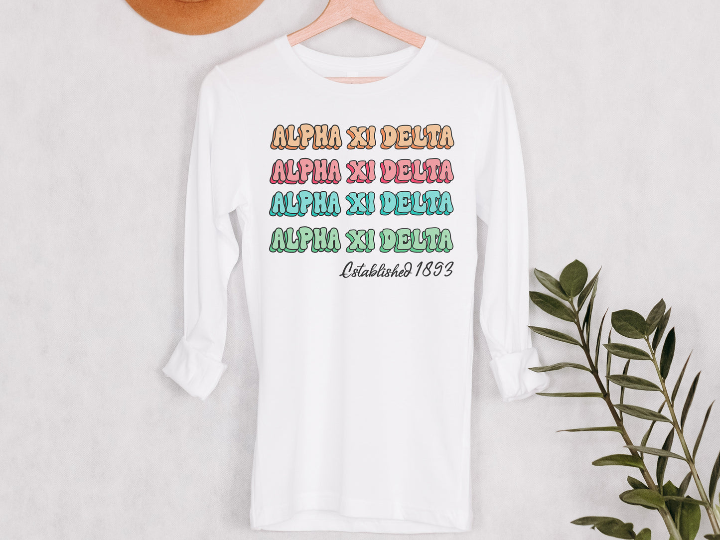 Alpha Xi Delta Lucy Sorority Long Sleeve T-shirt _ 266g
