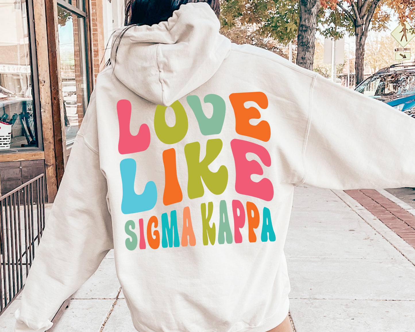 Sigma Kappa Blissful and Vibrant Sorority Hoodie _ 33176g