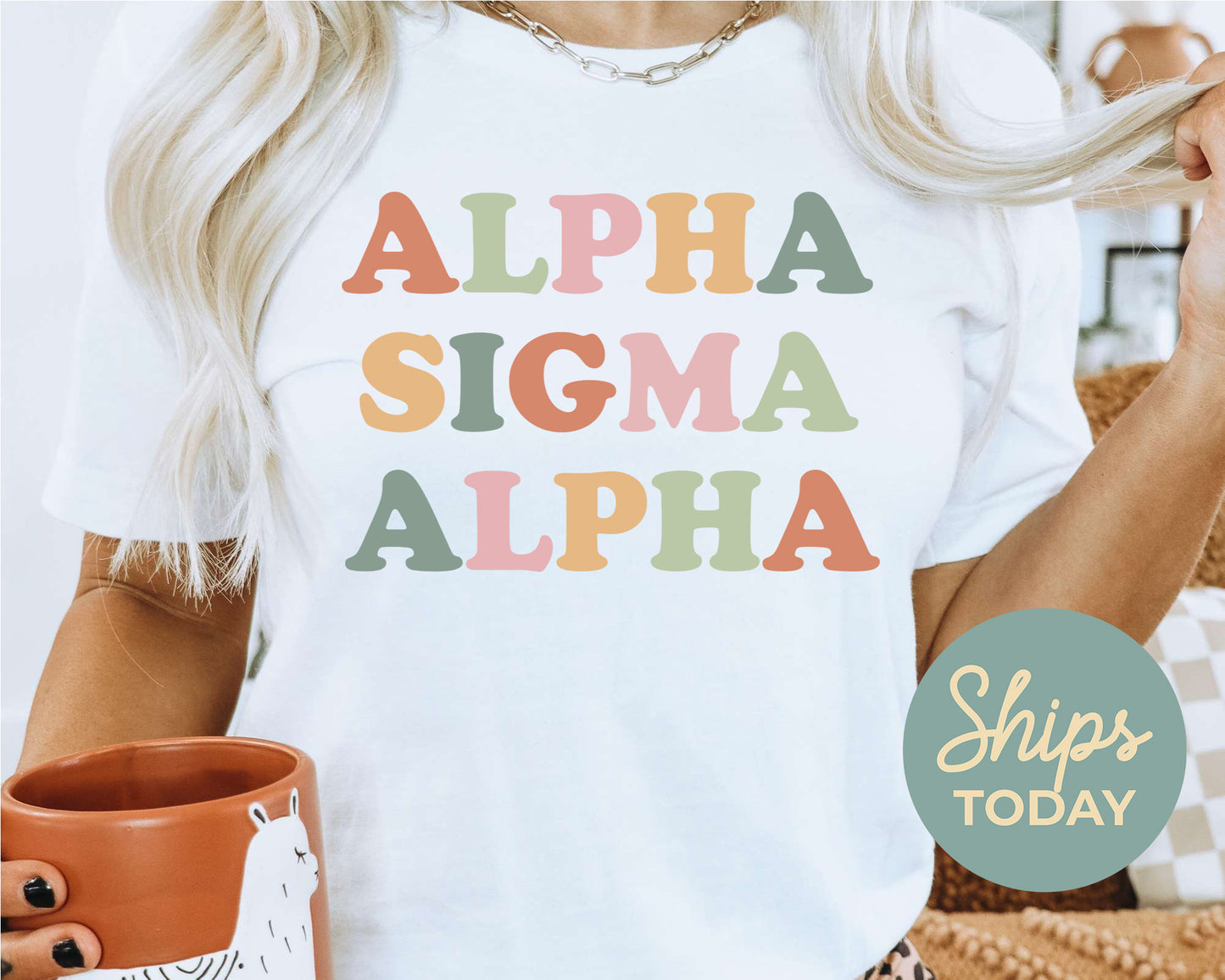 Alpha Sigma Alpha Bright and Proud Sorority T-shirt _ 420g