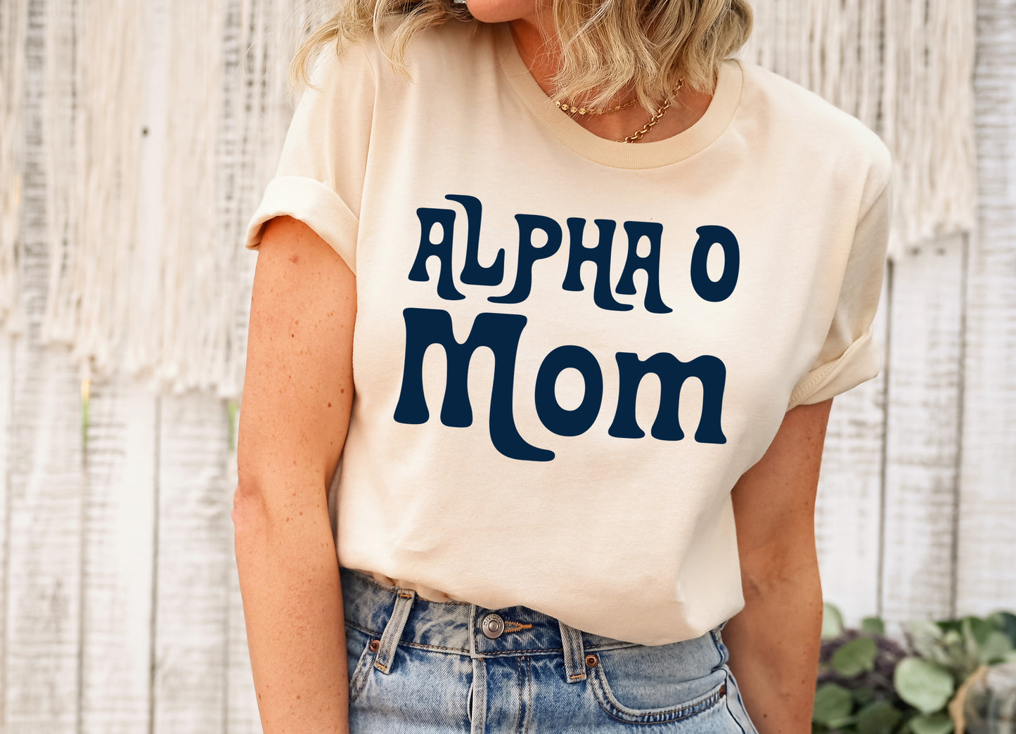 Alpha Omicron Pi Got it from my Mom Sorority T-shirt _ 3075g