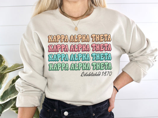 Kappa Alpha Theta Lucy Sorority Sweatshirt _ 273g