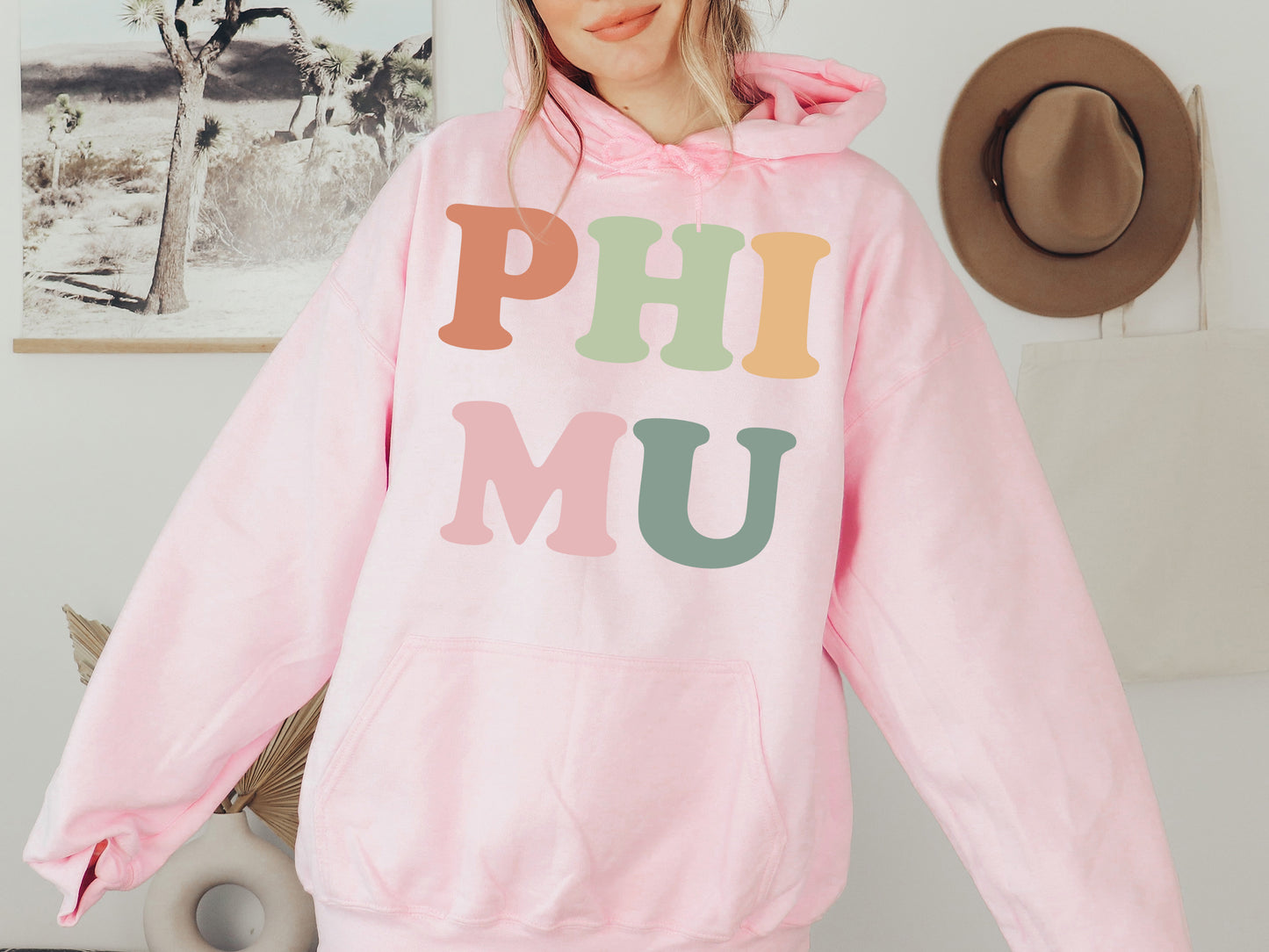Phi Mu Bright and Proud Sorority Hoodie _ 432g
