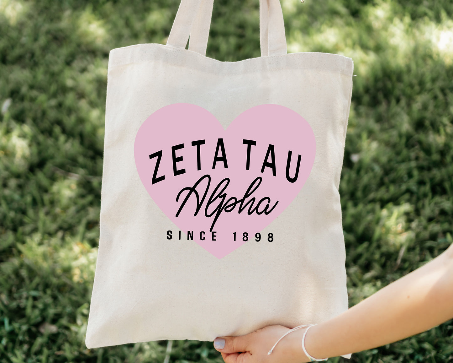Zeta Tau Alpha Pretty in Pink Sorority Tote Bag _ 34307g