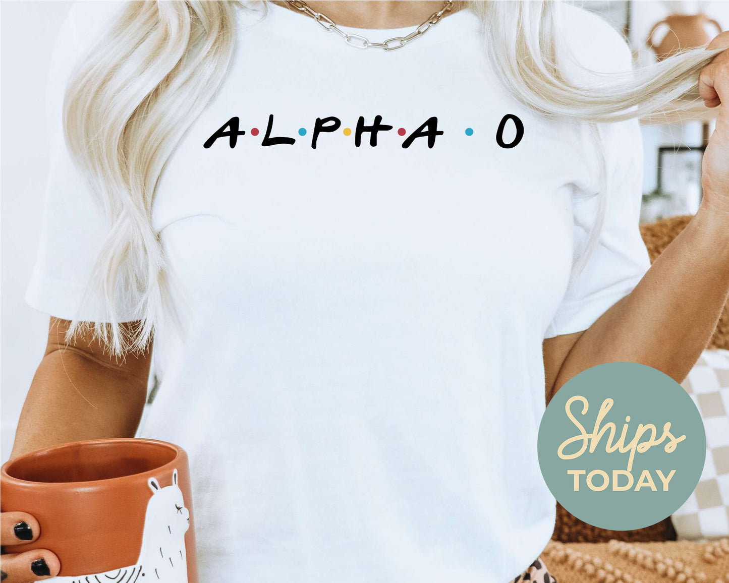 Alpha Omicron Pi Friends Frenzy Sorority T-shirt _ 30650g