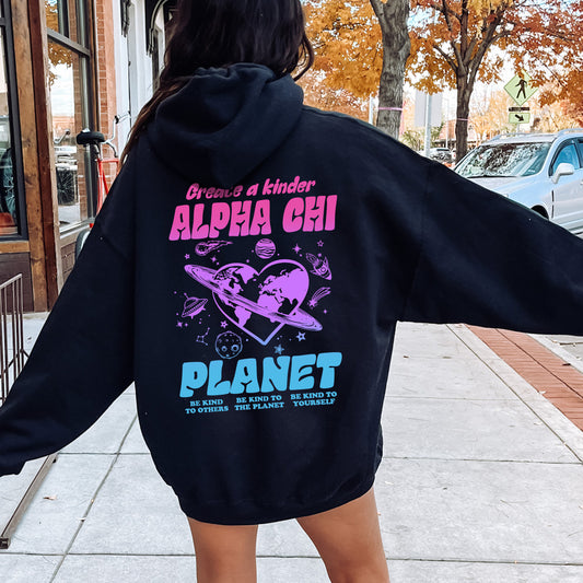 Alpha Chi Omega Ombre Worlds Sorority Hoodie _ 35541g