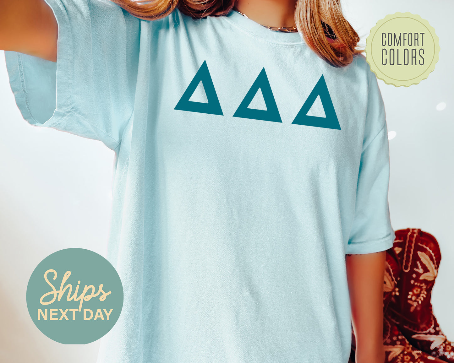 Delta Delta Delta Back to the Basics Comfort Colors Sorority T-shirt _ 632g