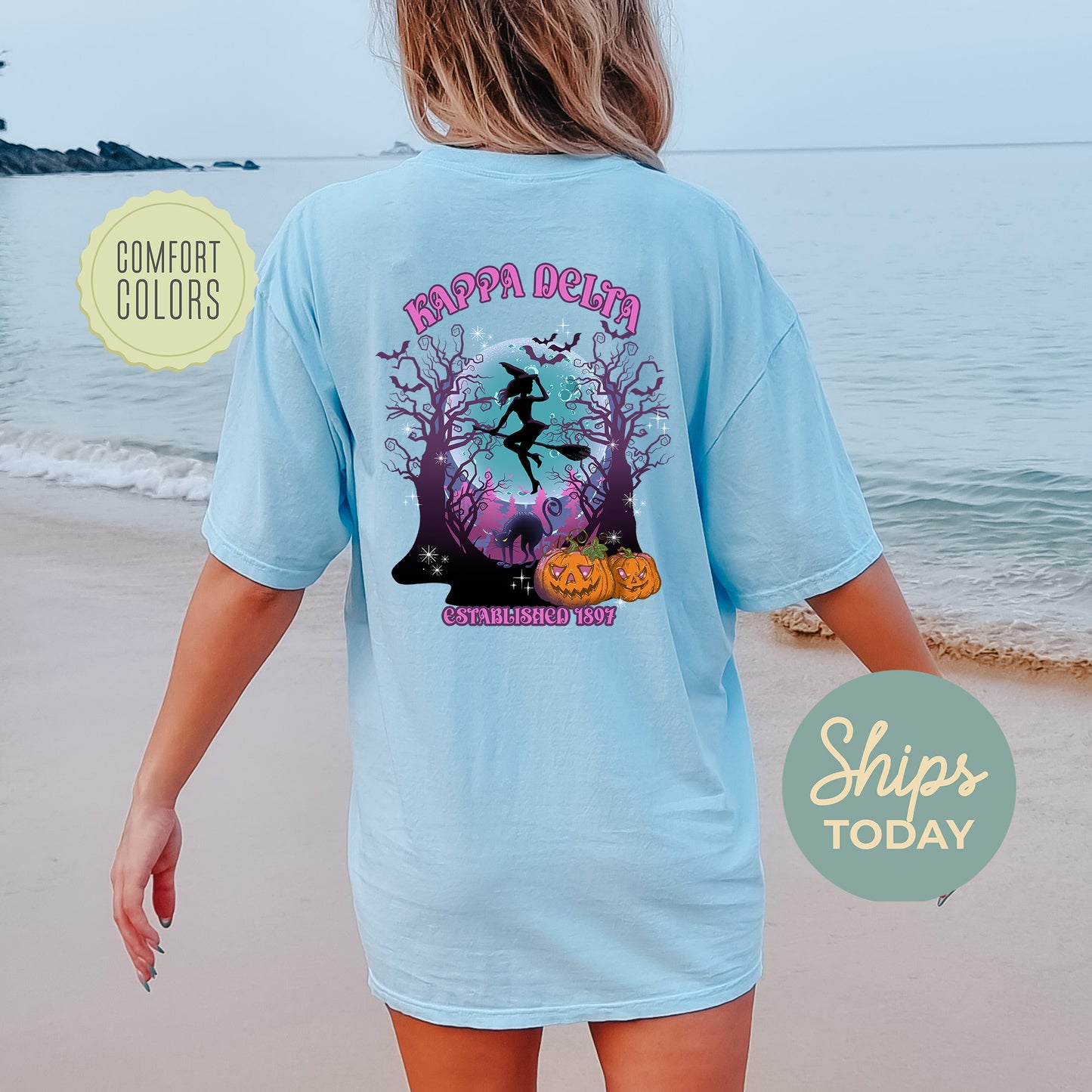 Kappa Delta Halloween Witch Comfort Colors Sorority T-shirt _ 36242g