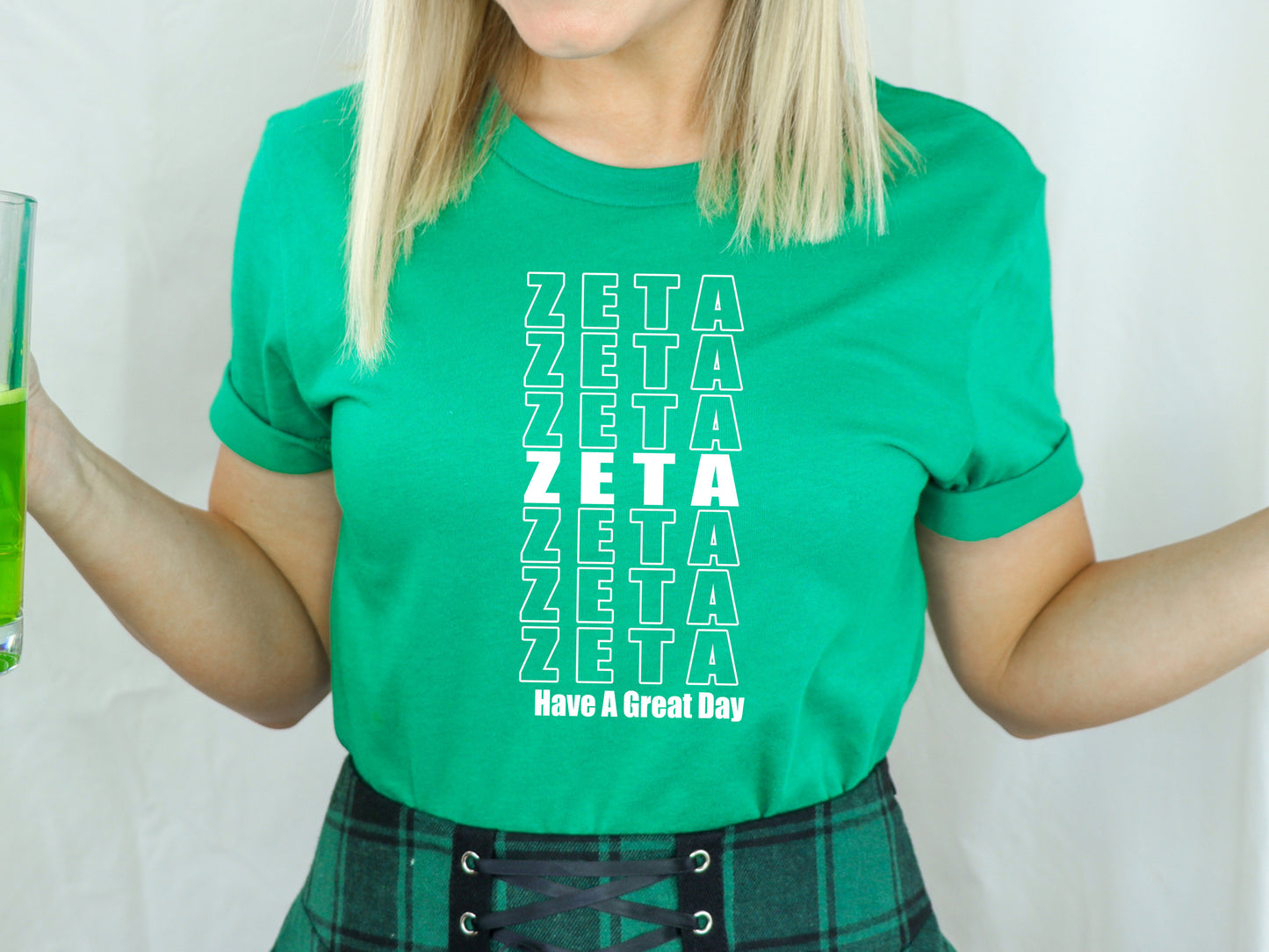 Zeta Tau Alpha Have a Great Day Sorority T-shirt _ 2133g