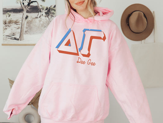 Delta Gamma American Colored Sorority Hoodie _ 37g