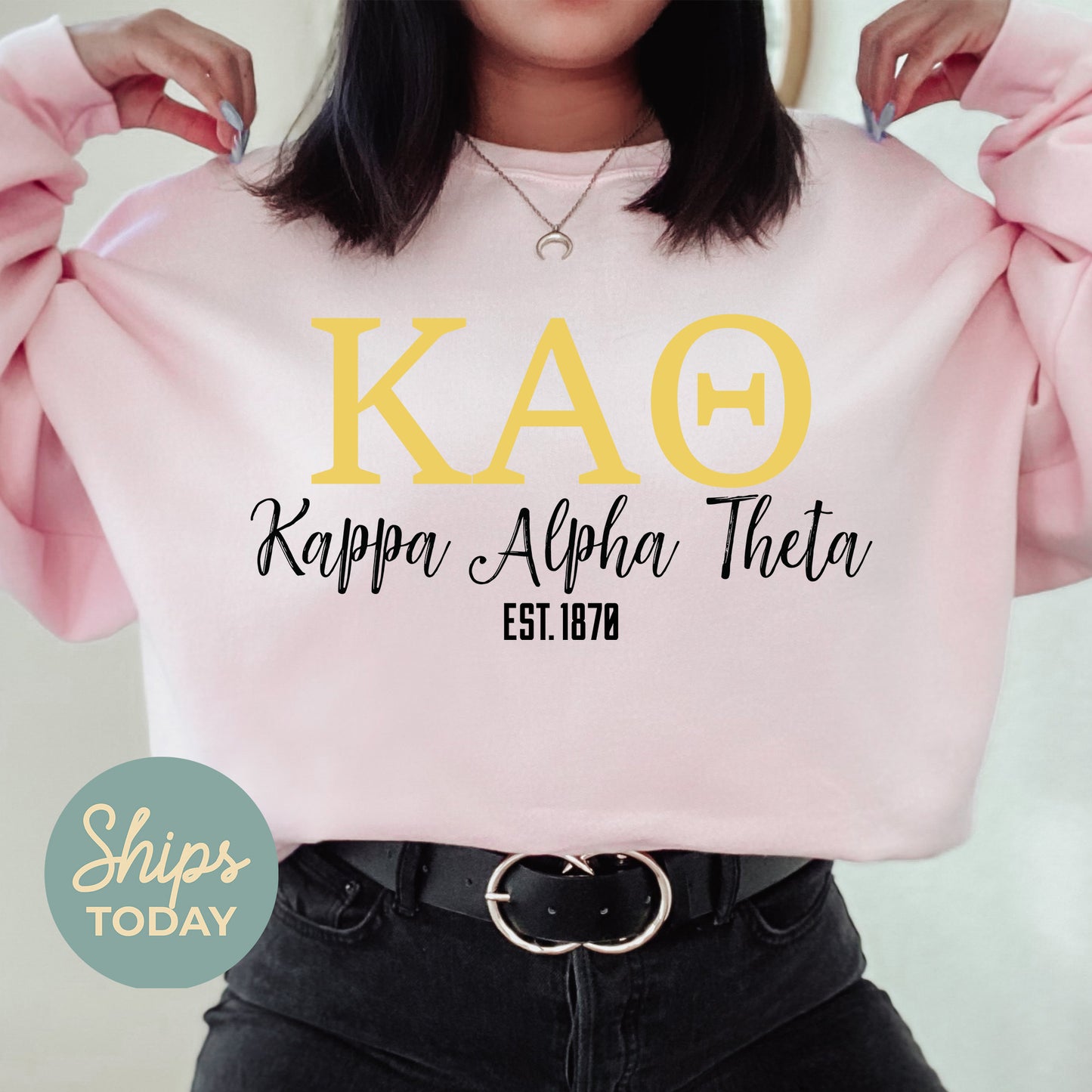 a woman wearing a pink kao crop top