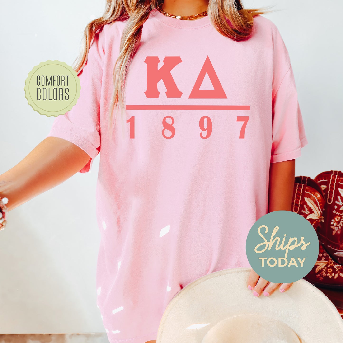 Kappa Delta Monochromatic Comfort Colors Sorority T-shirt _ 30859g