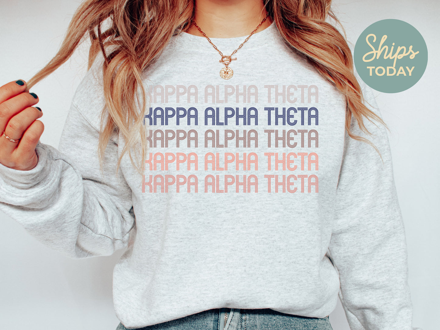 Kappa Alpha Theta Greek Glamour Sorority Sweatshirt _ 31107g