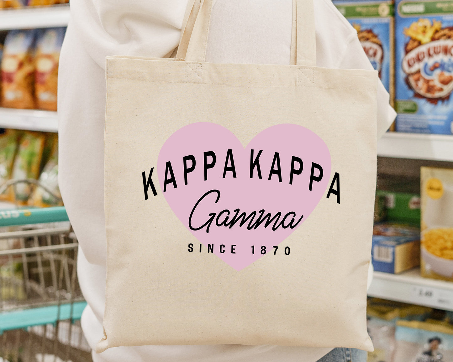 Kappa Kappa Gamma Pretty in Pink Sorority Tote Bag _ 34299g