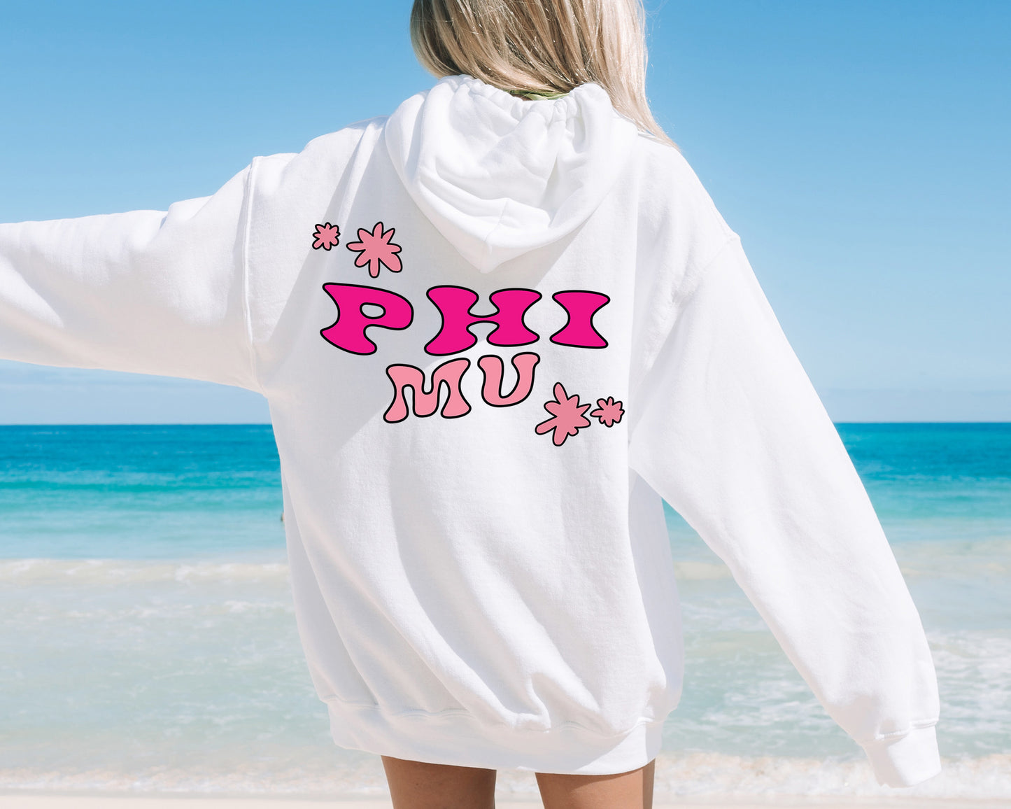 Phi Mu Shades of Pink Sorority Hoodie _ 32437g