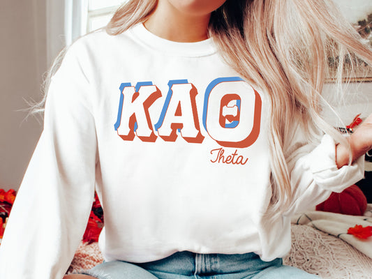 Kappa Alpha Theta American Colored Sorority Sweatshirt _ 41g