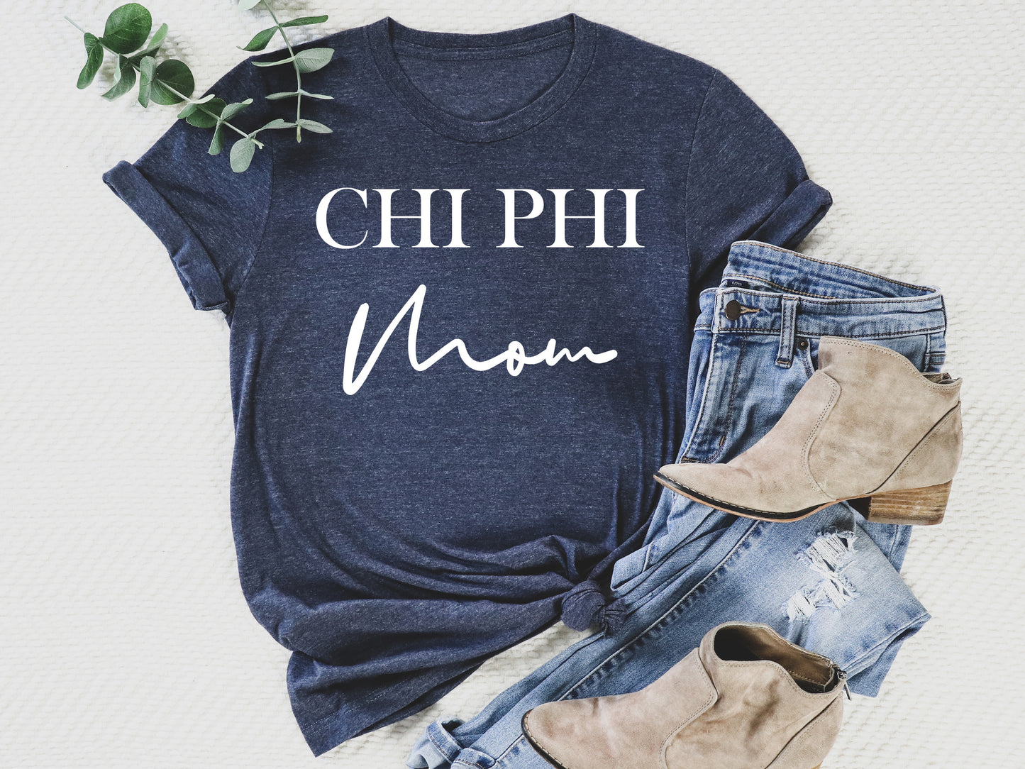 Chi Phi Cursive Mom Fraternity T-shirt _ 2025g