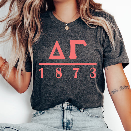 Delta Gamma Monochromatic Sorority T-shirt _ 30854g