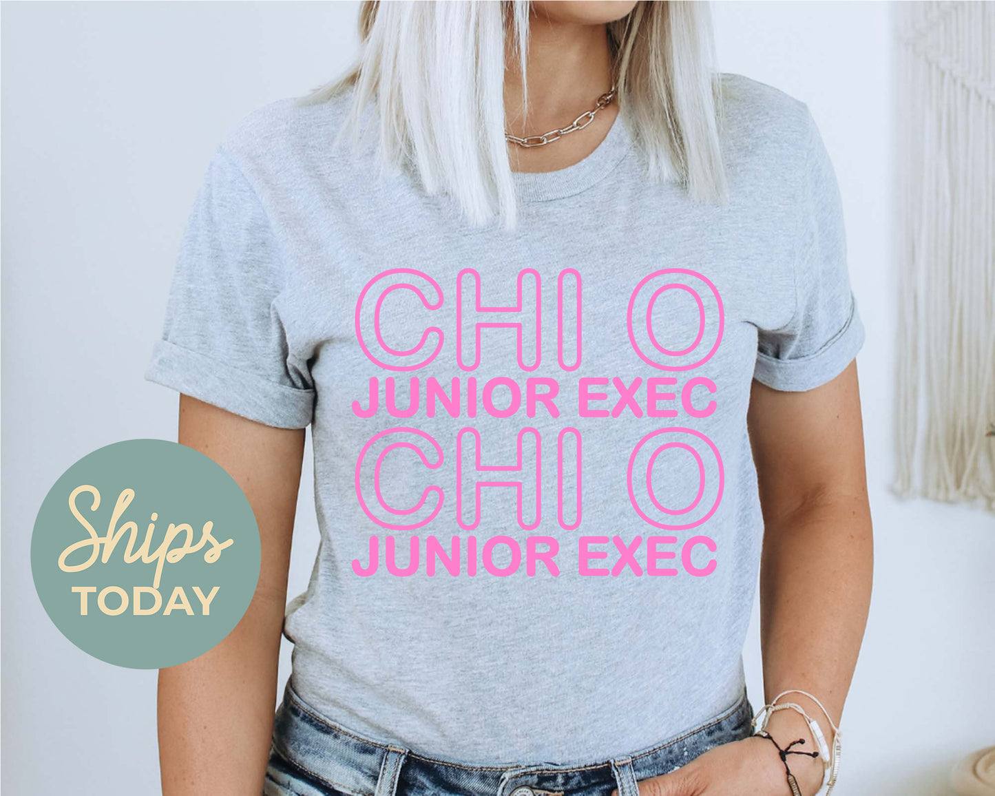 Chi Omega Junior Exec Sorority T-shirt _ 30935g