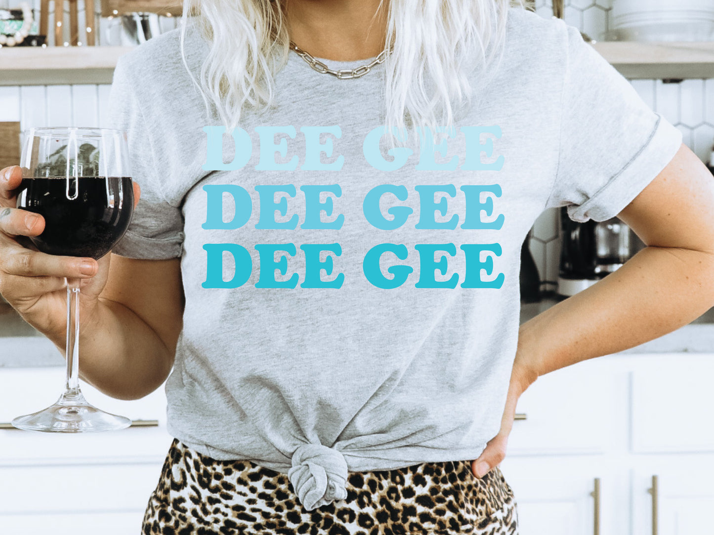 Delta Gamma Touch of Blue Sorority T-shirt _ 2588g