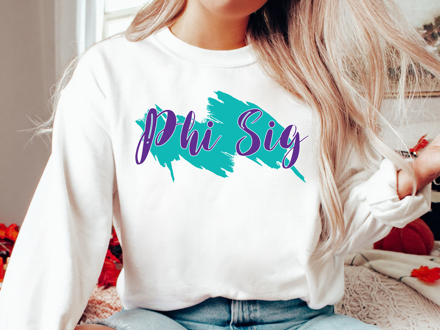 Phi Sigma Sigma Paint Party Sorority Sweatshirt _ 4491g