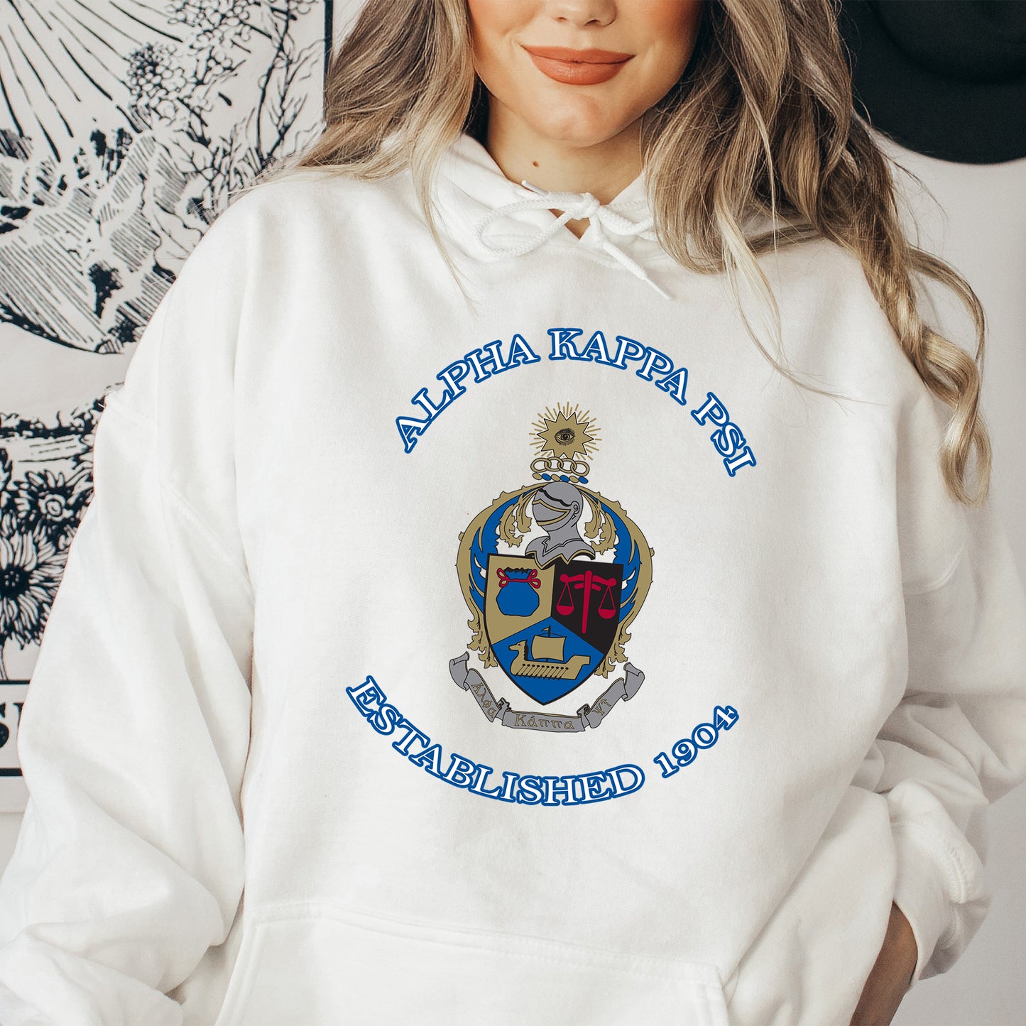 Alpha Kappa Psi Iconic Insignia COED Hoodie _ 35664g