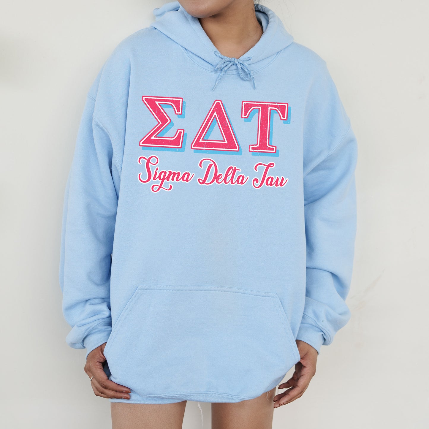 Sigma Delta Tau Greek Colors Sorority Hoodie _ 36090g