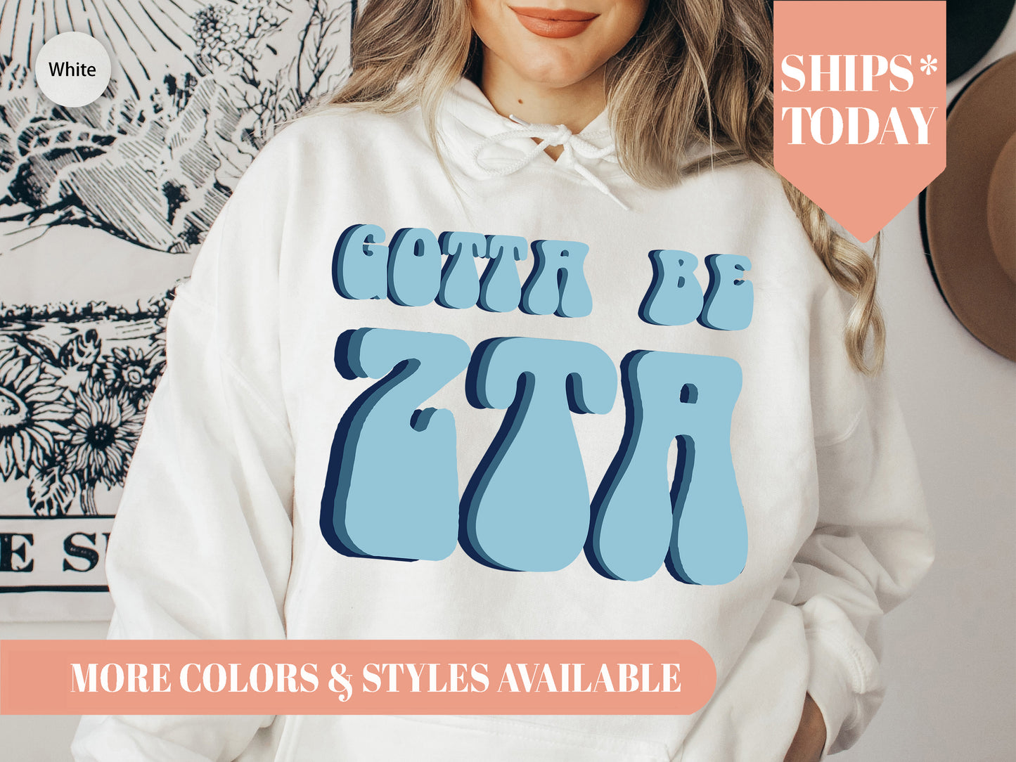 Zeta Tau Alpha They've Gotta Be Sorority Hoodie _ 361g