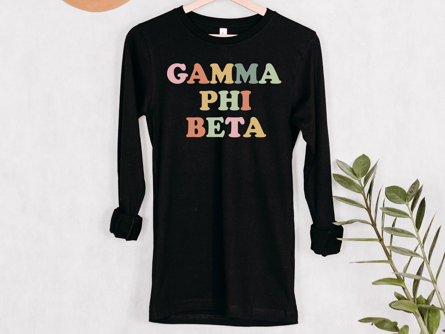 Gamma Phi Beta Bright and Proud Sorority Long Sleeve T-shirt _ 428g
