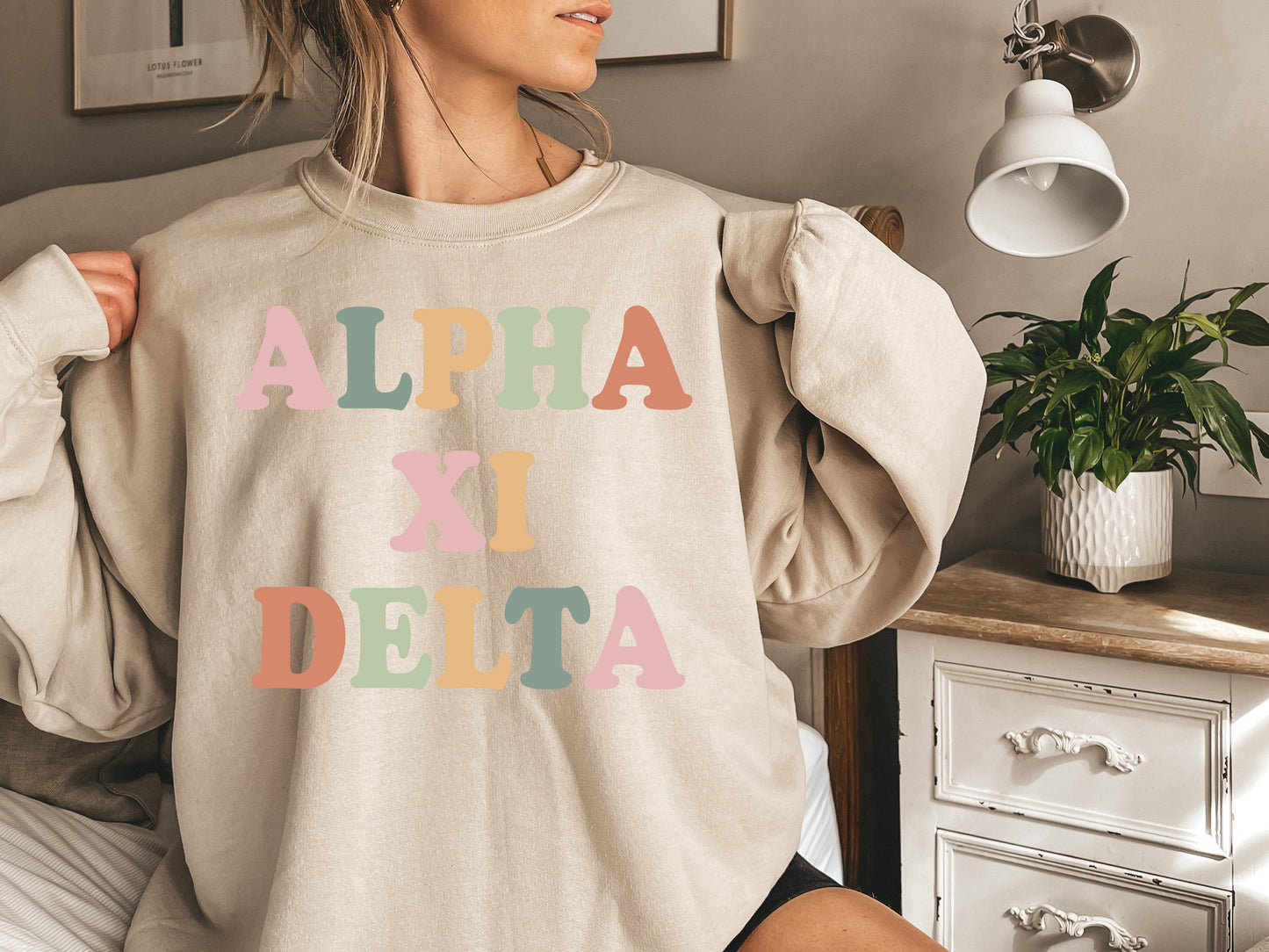 Alpha Xi Delta Bright and Proud Sorority Sweatshirt _ 422g