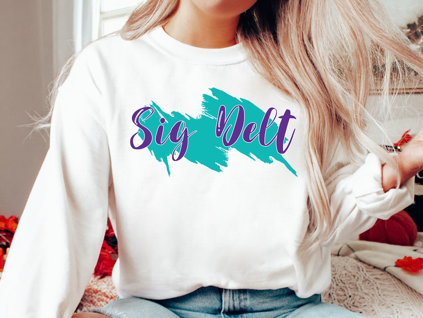 Sigma Delta Tau Paint Party Sorority Sweatshirt _ 4493g
