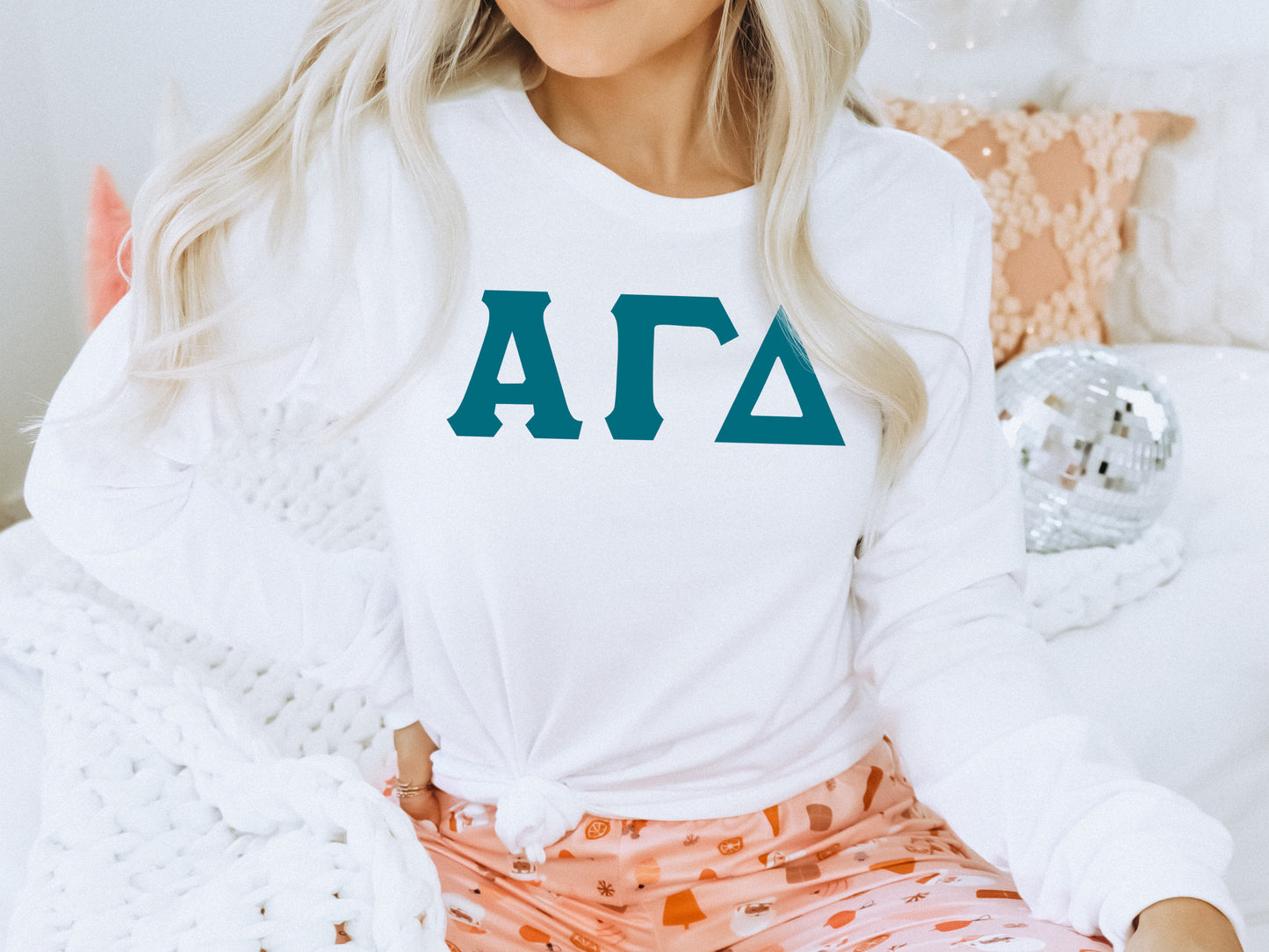 Alpha Gamma Delta Back to the Basics Sorority Long Sleeve T-shirt _ 625g