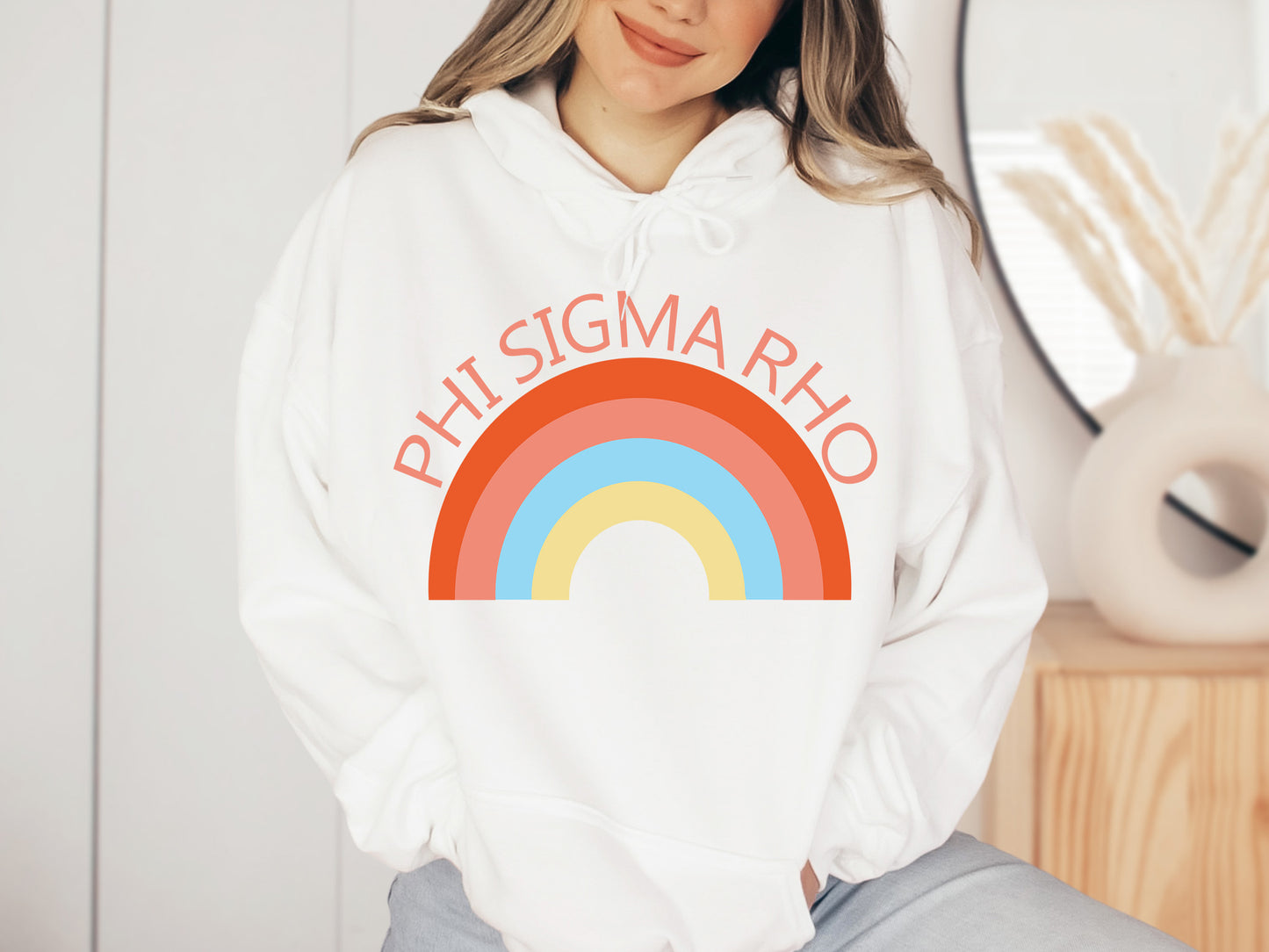 Phi Sigma Rho Colorful Rainbow Sorority Hoodie _ 3462g
