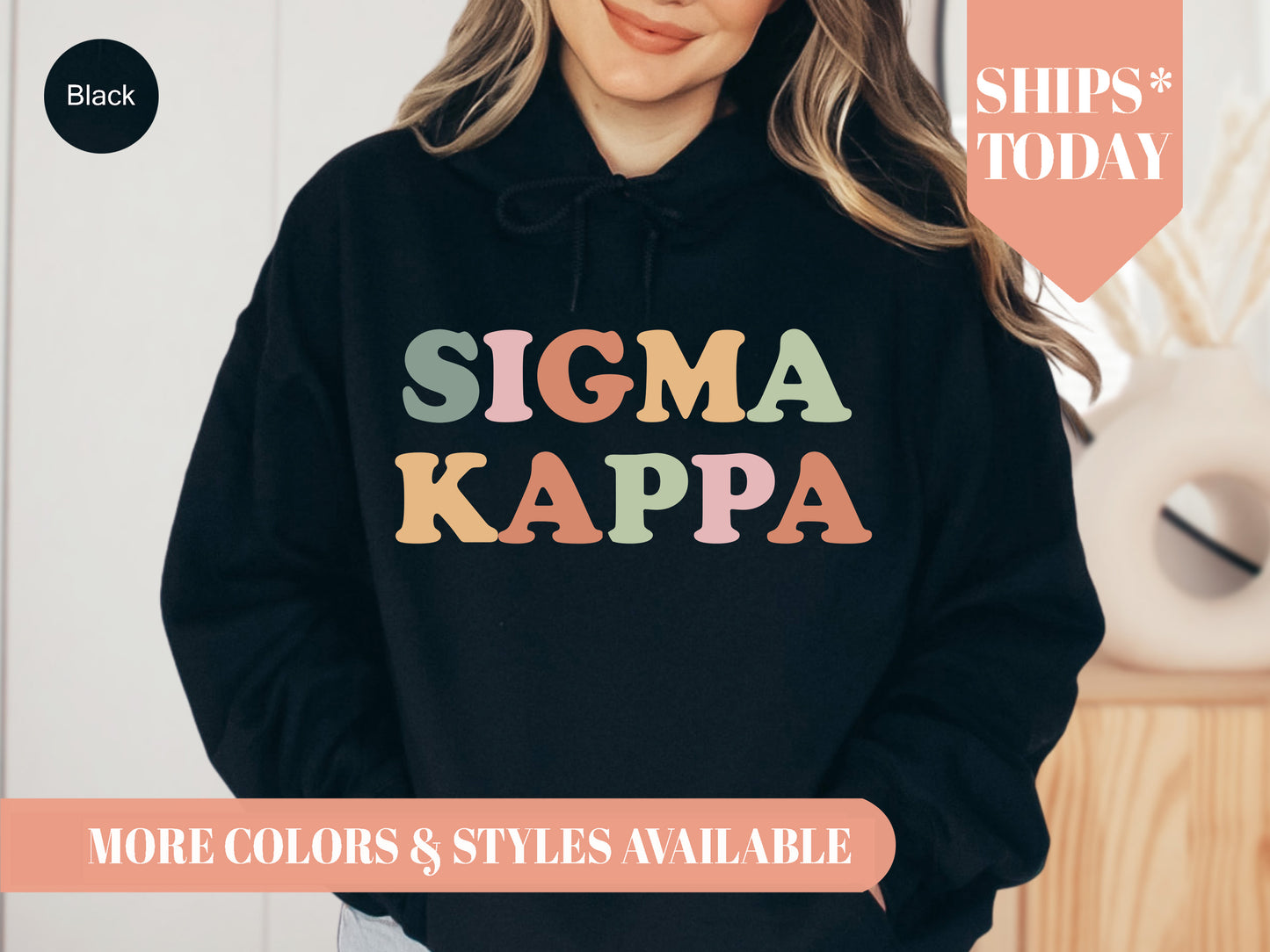 Sigma Kappa Bright and Proud Sorority Hoodie _ 436g