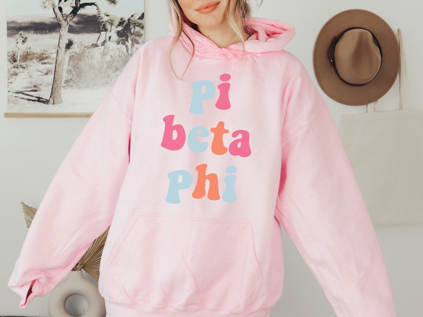 Pi Beta Phi Vividly Vibrant Sorority Hoodie _ 3169g