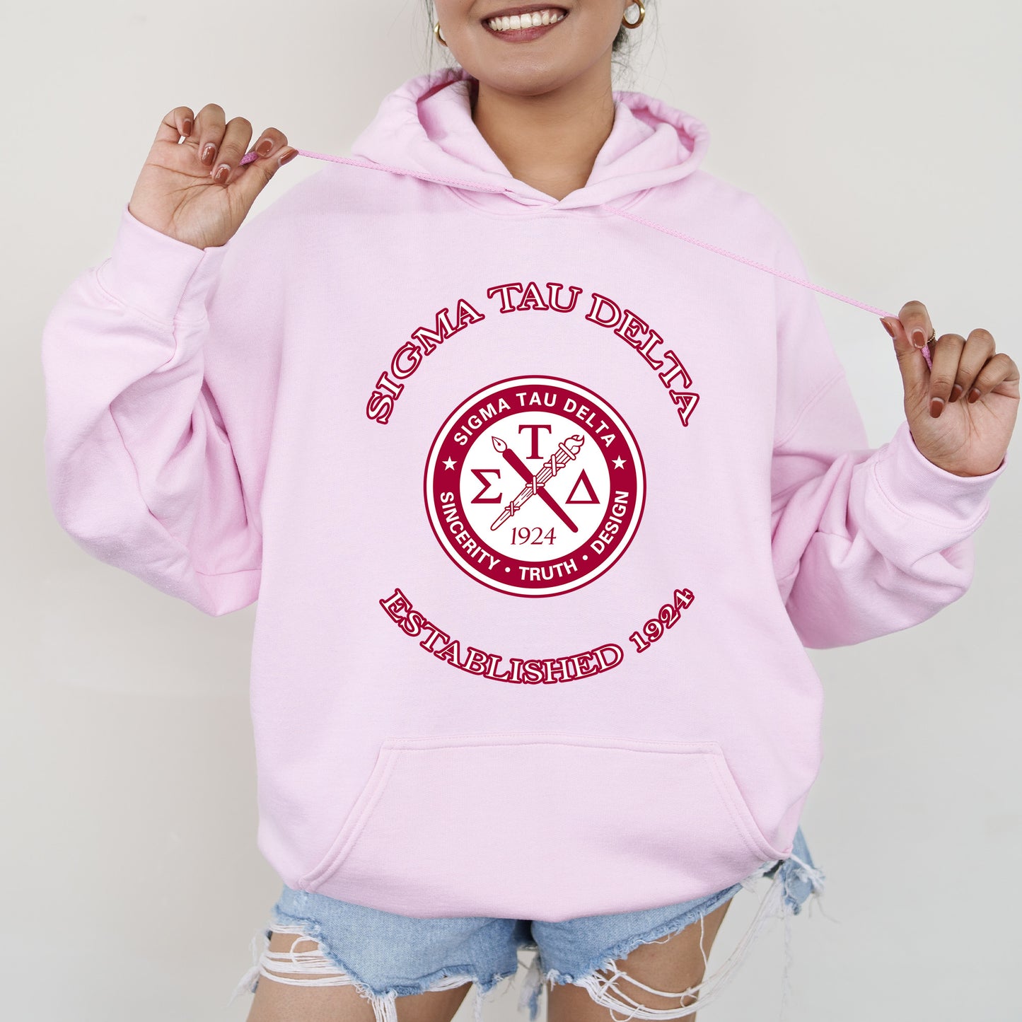 Sigma Tau Delta Iconic Insignia COED Hoodie _ 35677g